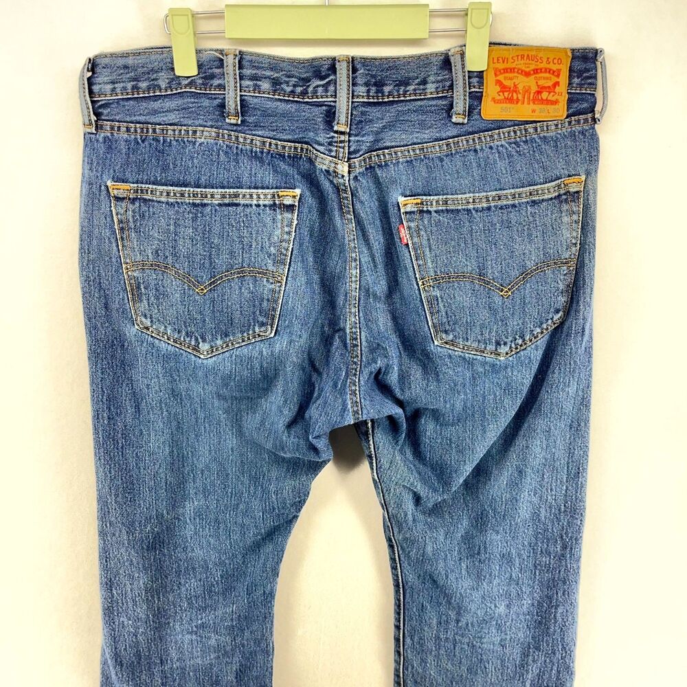 Levi Strauss & Co. 501 xx Button Front Blue Jeans Mens Size 38 x 30 - Picture 7 of 12